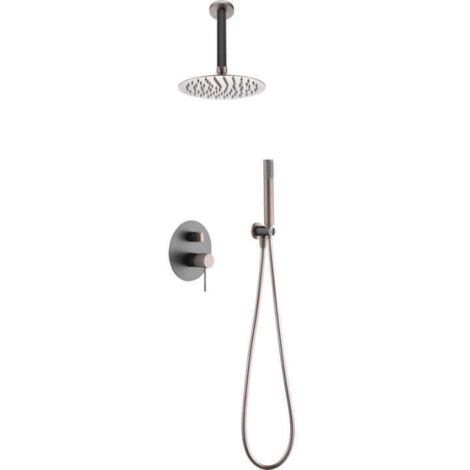 Conjunto ducha monomando empotrado Top gris mate-c - IMEX