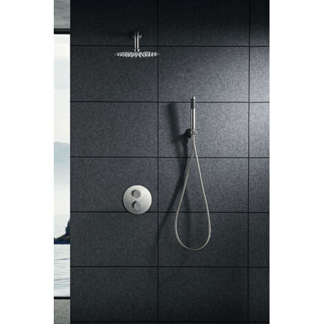 Conjunto ducha termostático empotrado Moscú (acero IMEX GTK034