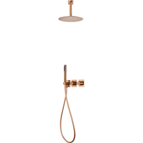 Conjunto ducha termostático empotrado Nepal oro ro