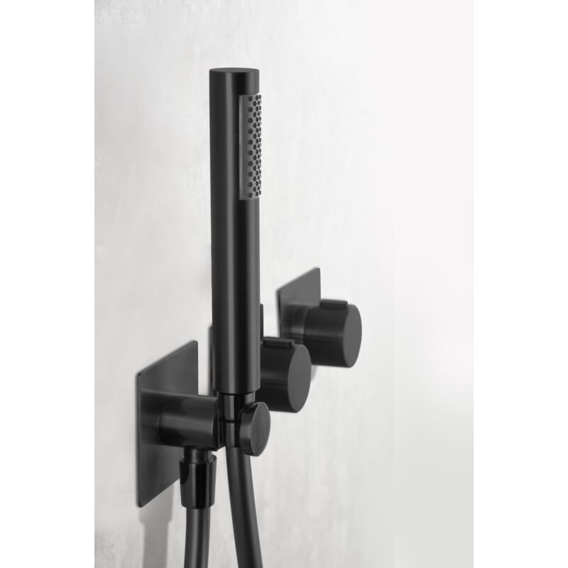 GTT054/NG tíbet Conjunto Ducha Termostático Empotrado Negro Mate - ref: GTT054/NG - Imex