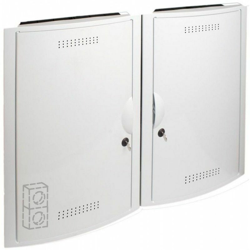 

Conjunto ICT empotrar 2 registros vacío + cerradura + marco blanco SOLERA 5504/2BL