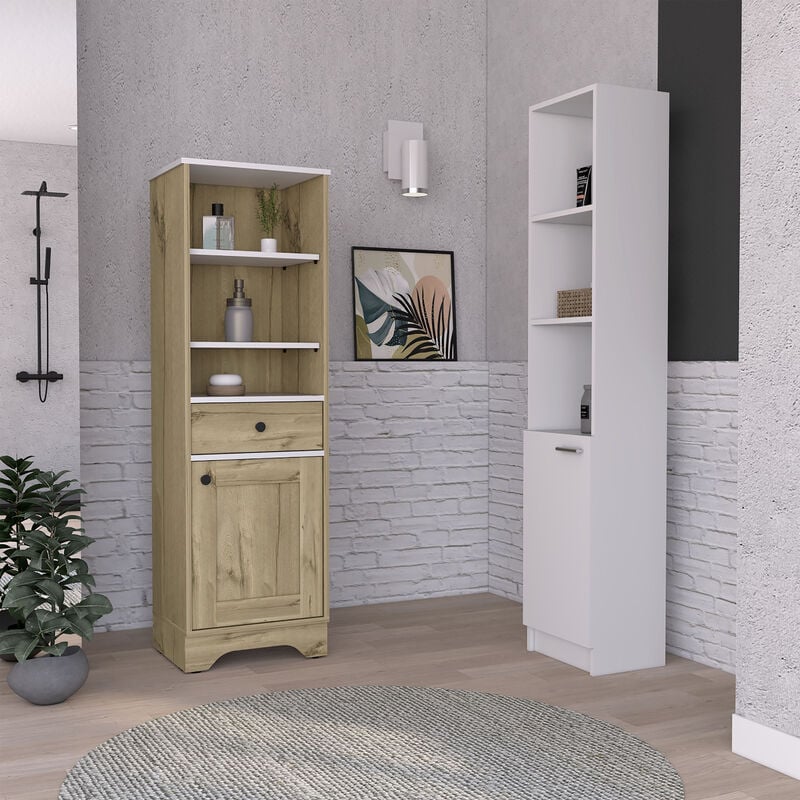 

Conjunto Malaga, Mueble Columna 1 Puerta De 1 Cajon + Columna De Baño