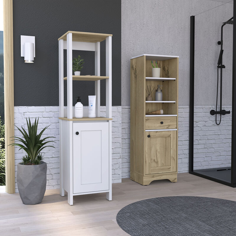 

Conjunto Malaga, Mueble Columna De Baño 1 Puerta + Columna 1 Puerta De 1 Cajon