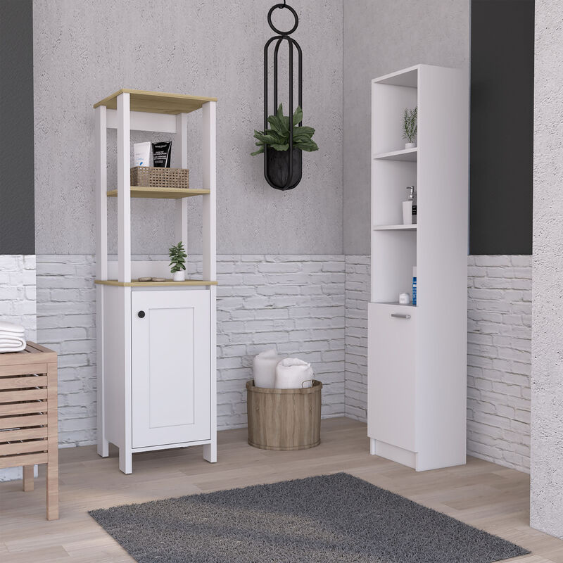 

Conjunto Malaga, Mueble Columna De Baño 1 Puerta + Columna De Baño