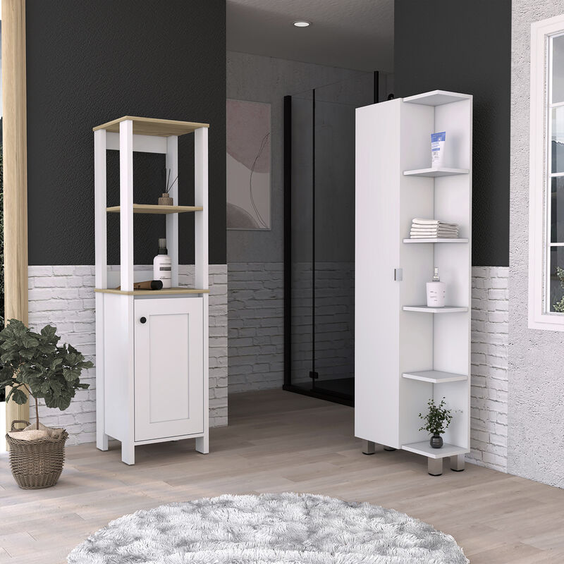 

Conjunto Malaga, Mueble Columna De Baño 1 Puerta + Columna Esquinera De Baño