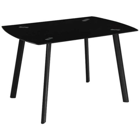 Conjunto mesa + 4 sillas Emma acabado negro/gris.