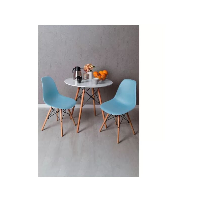 

Regalos Miguel - Conjuntos - Conjunto Mesa Tower Redonda 80 cm Blanca Tensores y Pack 2 Sillas Tower Basic - Azul claro