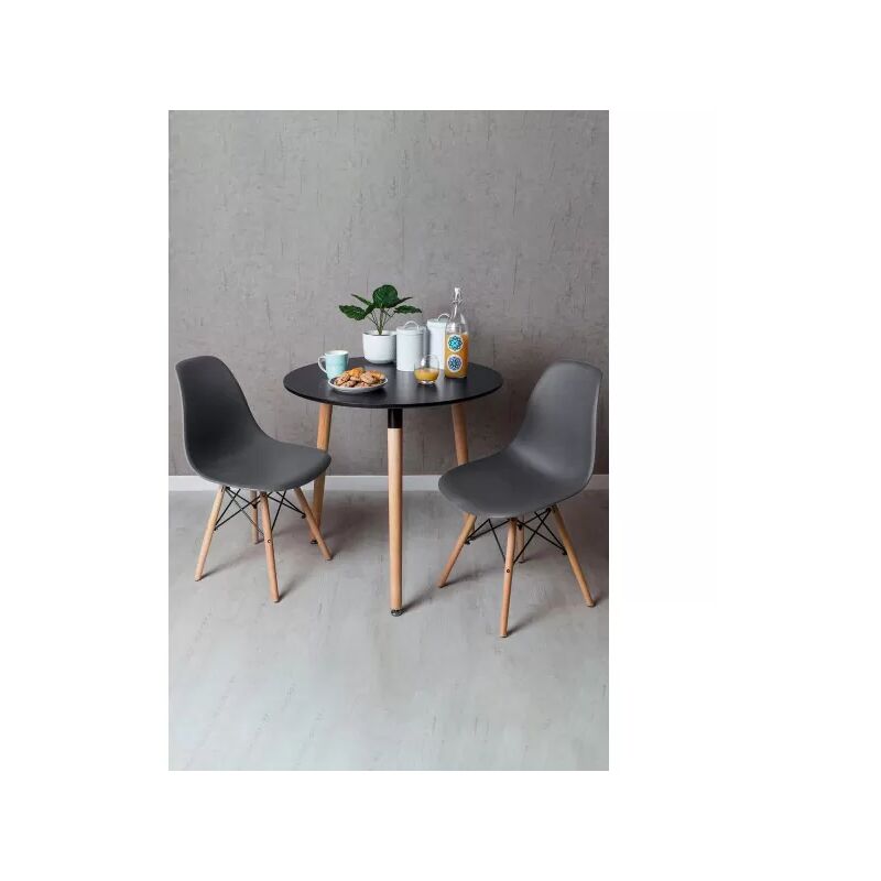 

Regalos Miguel - Conjuntos - Conjunto Mesa Tower Redonda 80 cm Negra y Pack 2 Sillas Tower Pro - Gris oscuro
