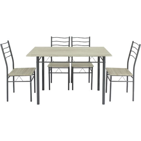 Conjunto de mesa 4 sillas cocina salón Mesa 110x 70 x 76 h