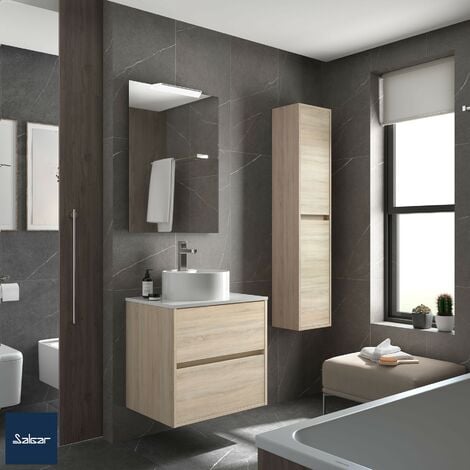 Conjunto mueble de baño OPTIMUS 800 BLANCO MATE + Lavabo + Espejo