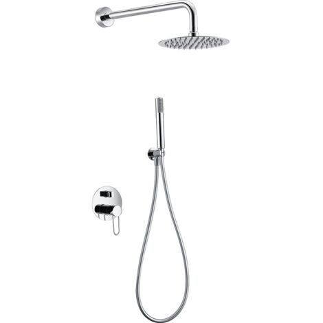 Conjunto para ducha empotrada con una grifería fabricada en latón de diseño moderno Milos de Imex
