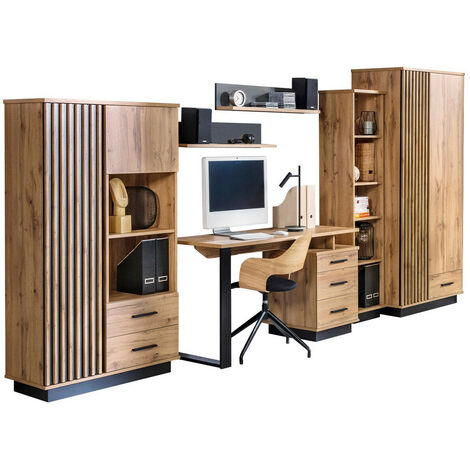 Conjunto para oficina en casa Tenodeu 118 , Vidrio templado, MDF, Aglomerado laminado
