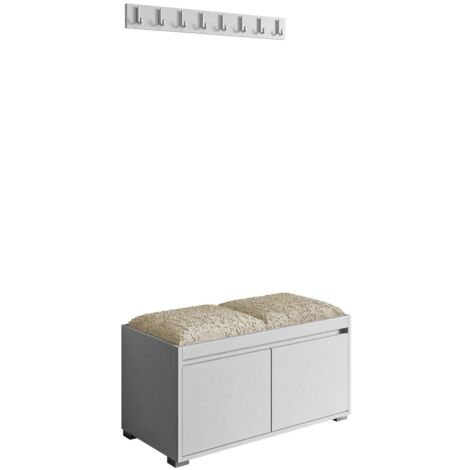 Conjunto para recibidor Comfivo Pinus I, Blanco + Abriamo 03, 0x0x0cm, Tapiz, Aglomerado laminado, Colocada, Montada en la pared