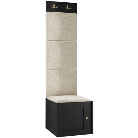 Conjunto para recibidor Hartford 378, Abriamo 3, 186x42x46cm, MDF, Aglomerado laminado, Tapiz, Montada en la pared, Colocada