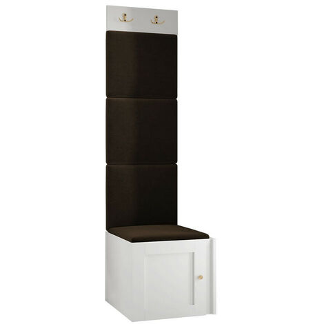 Conjunto para recibidor Hartford 378, Manila 04, 186x42x46cm, Aglomerado laminado, Tapiz, MDF, Montada en la pared, Colocada