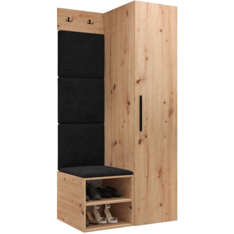 Conjunto para recibidor Nitos III, Manila 18, 191x82x50cm, Aglomerado laminado, Tapiz, Colocada, Montada en la pared