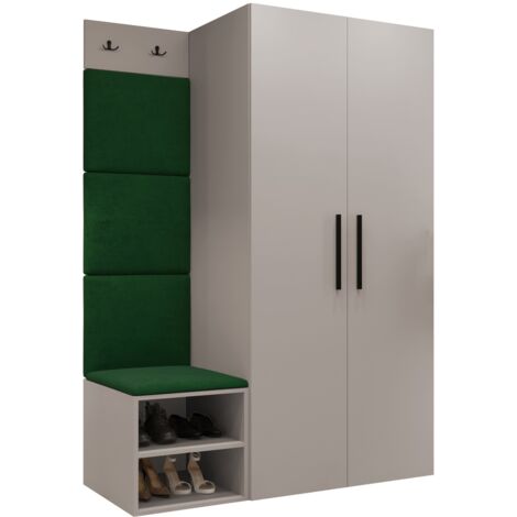 Conjunto para recibidor Nitos IV, Manila 35, 191x122x50cm, Aglomerado laminado, Tapiz, Colocada, Montada en la pared