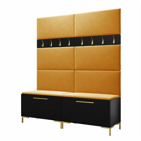 Conjunto para recibidor Nomal II, Manila 32, 196x168x46cm, Aglomerado laminado, Tapiz, Montada en la pared, Colocada