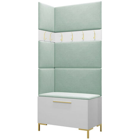 Conjunto para recibidor Nomal IV, Manila 11, 196x84x46cm, Tapiz, Aglomerado laminado, Montada en la pared, Colocada