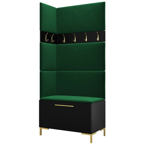 Conjunto para recibidor Nomal IV, Manila 35, 196x84x46cm, Aglomerado laminado, Tapiz, Montada en la pared, Colocada