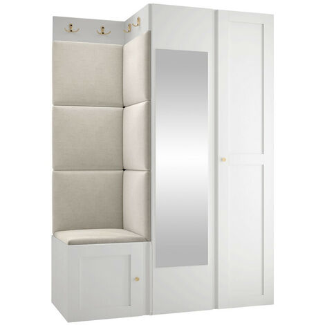 Muebles de entrada Gilbert, Pasillo con espejo, Mueble con