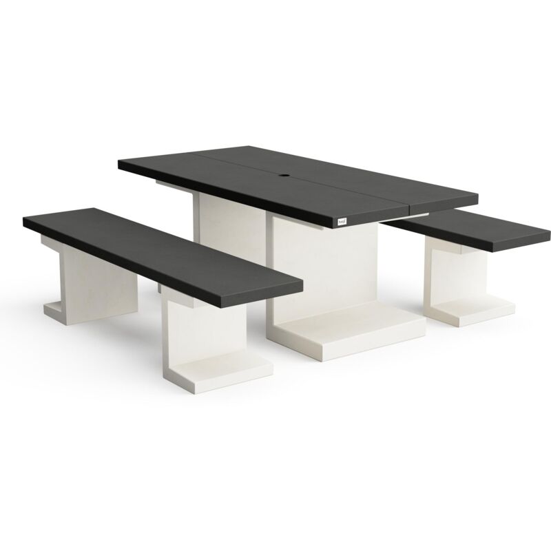 

Conjunto Picnic Kitaway Blanco y Negro Blanco - Movelar