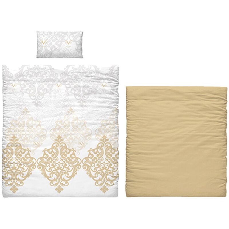 

Conjunto sabana ajustable, sabana y funda de almohada para cama de 90cm 100% algodón Versace 19v69 abbigliamento sportivo srl en oro