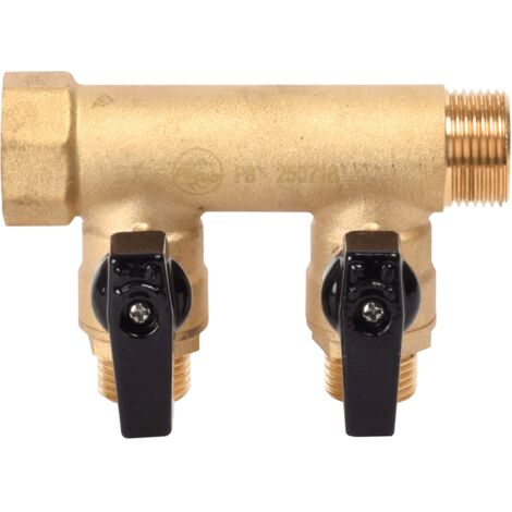 CONJUNTO SANITARIO de 3/4" con válvula integrada de 1/2" - Placa con 4 salidas