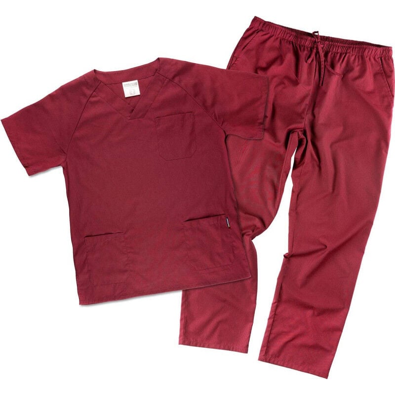 

Conjunto de casaca y pantalón con ajuste en cintura Servicios B9110 | L - Granate - Workteam