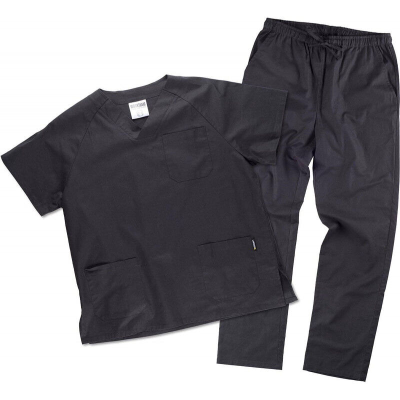 

Conjunto de casaca y pantalón con ajuste en cintura Servicios B9110 | Negro - M - Workteam