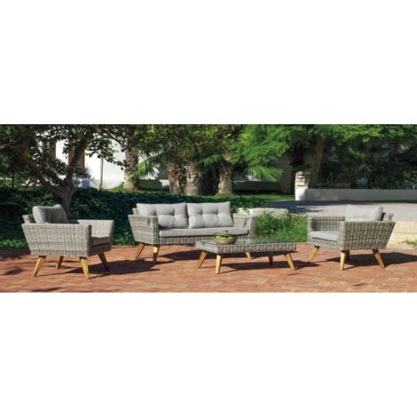 Conjunto sofá 2 plazas+ 2 sillones +mesa de centro en huitex color gris Meridiem-7..