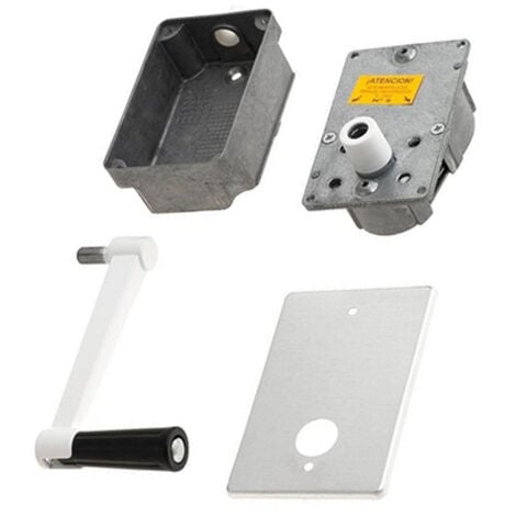 TECNOGAS S.R.L. Conjunto torno persiana mecanismo-caja-placa-manivela blanca 70090002