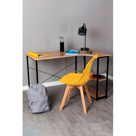 Conjuntos de mesa y sillas - Conjunto Escritorio Estik y Silla Synk Basic - Amarillo