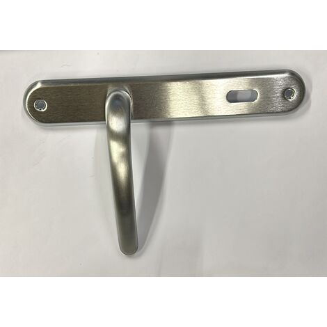 CONMETALL - MANIGLIA VERA SU PLACCA Q8/90 CON MOLLA CROMO SATINATO