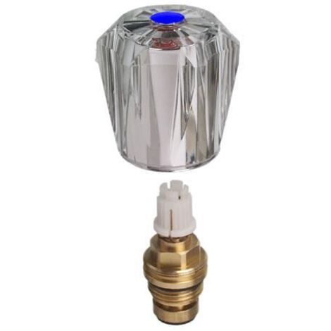 CONMETALL Ventiloberteil Acryl, Elt, Blau, 1/2