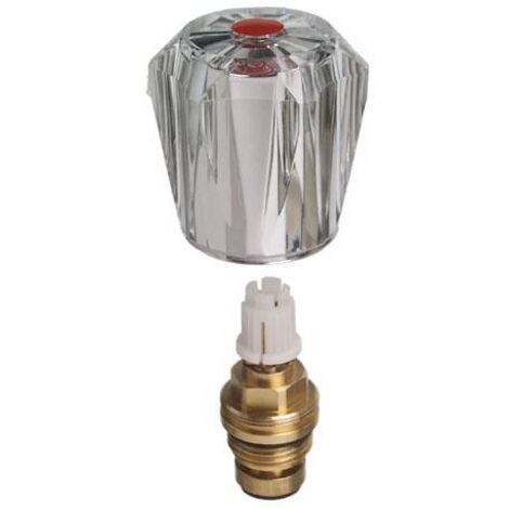 CONMETALL Ventiloberteil Acryl, Elt, Rot, 1/2
