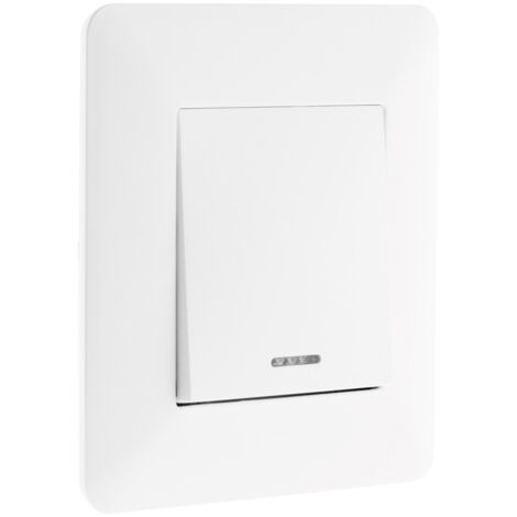 Conmutador 10A empotrable con indicador - Blanco - Artezo - Zenitech