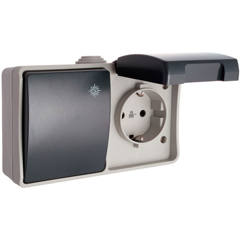 Conmutador + base t/tl 16a 250v ip44