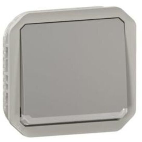 Conmutador con piloto Legrand Plexo modular 10AX Gris