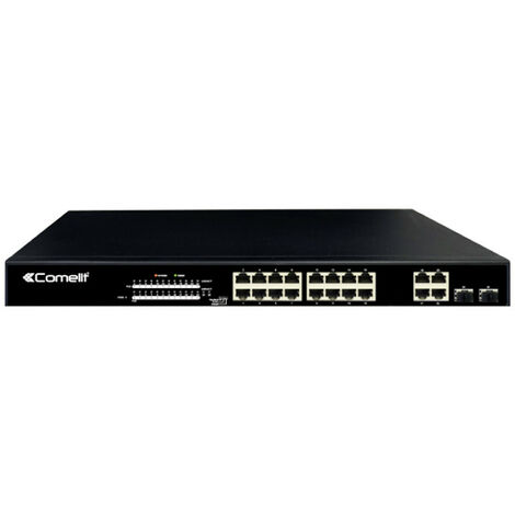 Conmutador de red Comelit de 16 puertos PoE + 4 Combo + 2GE IPSWP22N01A