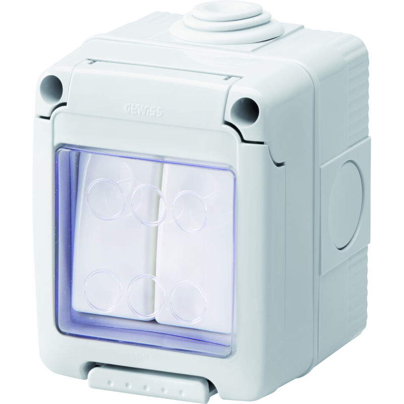

CONMUTADOR DOBLE 16AX 1P + CAJA IP55 GW27834 - Gewiss