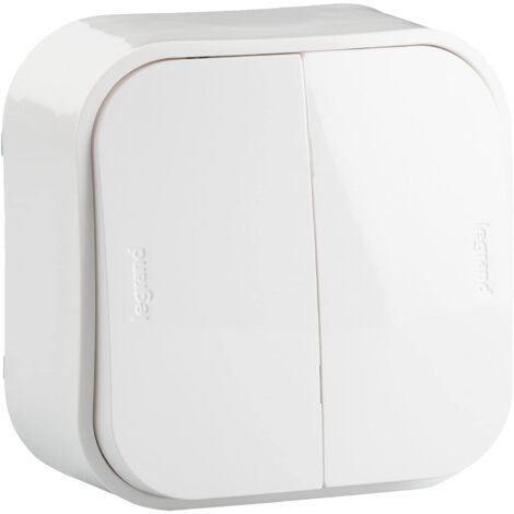 Conmutador doble blanco ip21 forix
