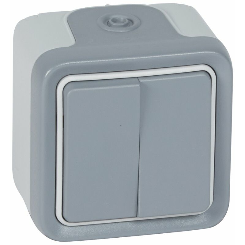 

Conmutador doble estanco superficie Legrand Plexo 069715 IP55