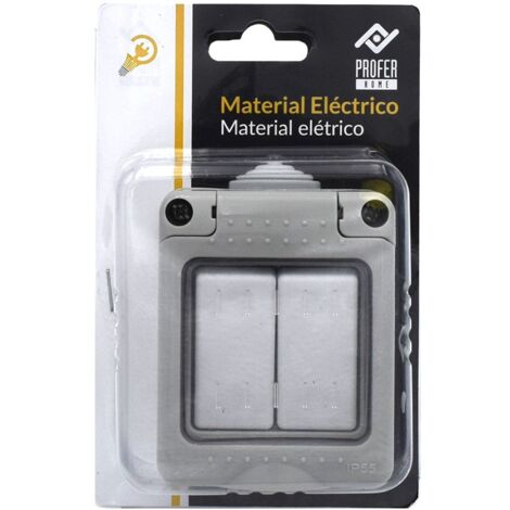 CONMUTADOR DOBLE SUPERFICIE ESTANCO IP55 - 10 A