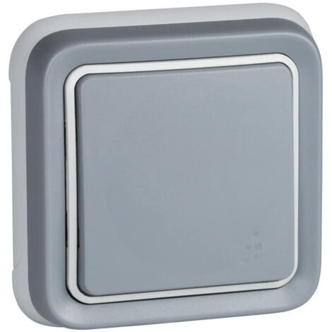 CONMUTADOR EMPOTRAR GRIS IP55