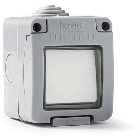 Conmutador estanco 10A IP55 Blanco