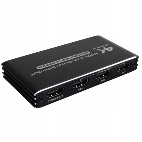 CONMUTADOR HDMI 2.0 3x1 CONMUTADOR DIVISOR ULTRA HD HDCP 2.2 HDR10 4K/60HZ