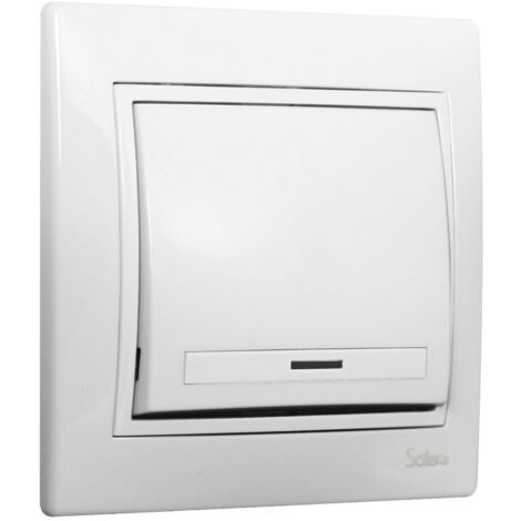 Conmutador / Interruptor blanco serie Europa Solera (ERP02U)