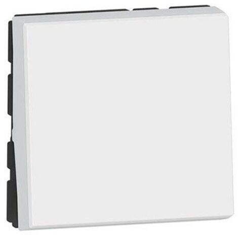 Conmutador Mosaic EasyLed 2 módulos 10AX, blanco