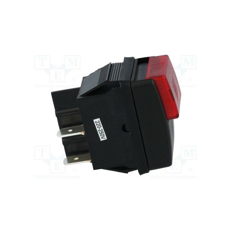 

Interruptor Presion OFF-ON 2 Pulsadores Negro/Rojo 10A